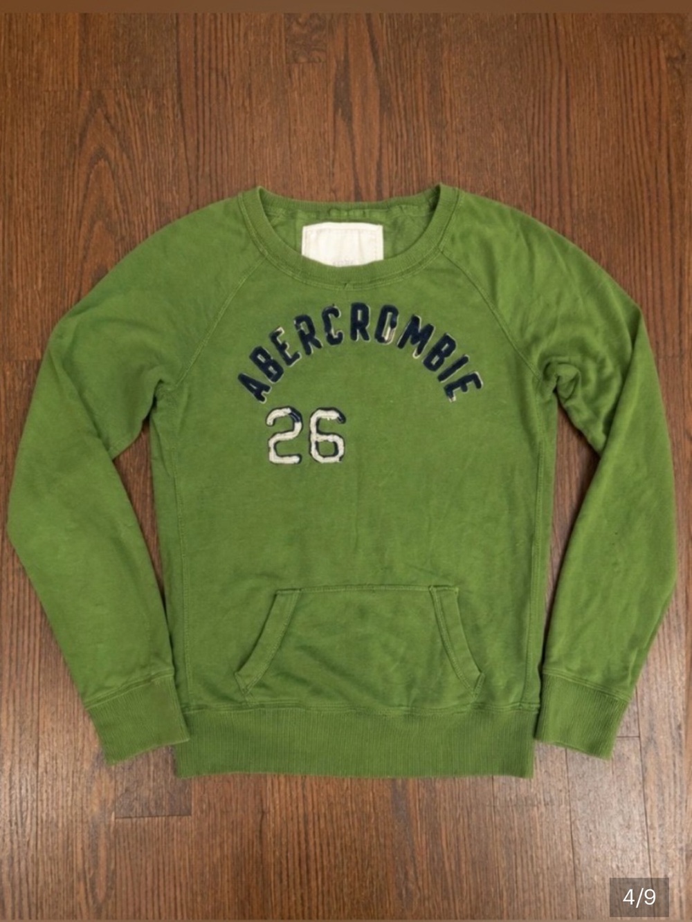 Abercrombie & Fitch Green Logo Sweatshirt Large | Vintage Style Pullover